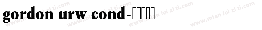 gordon urw cond字体转换